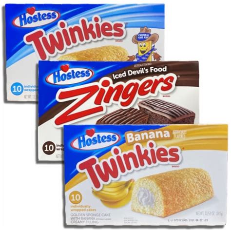 Hostess Twinkie Variety Pack With Zingers Three Flavors Original