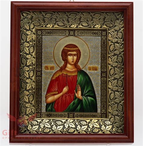 Wooden Basma Frame Icon Of Saint Martyr Julia Of Corsica Икона Святая