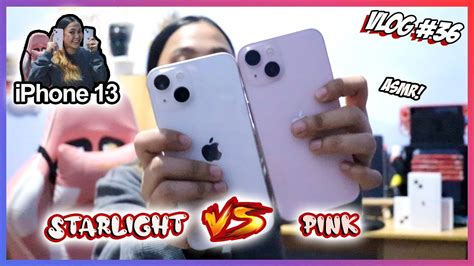 Iphone 13 Starlight Vs Pink Color Comparison Ph Asmr Unboxing Youtube