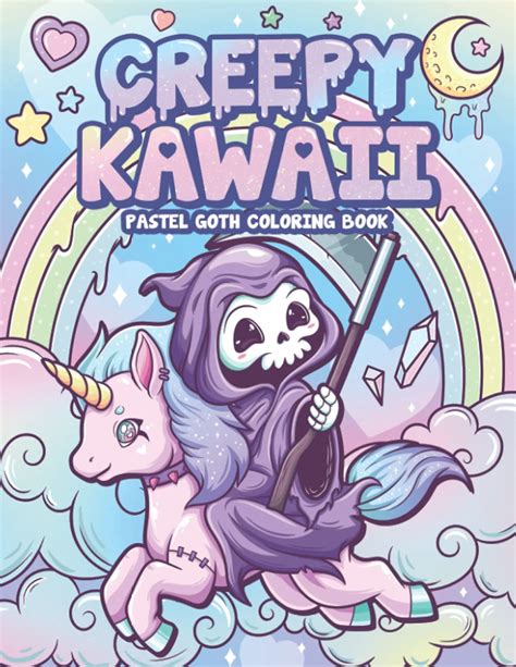 Mua Creepy Kawaii Pastel Goth Coloring Book Cute Horror Spooky Gothic Coloring Pages For Adults