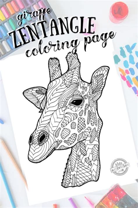 Coloring sheets giraffe colors giraffe art giraffe images. Tranquil Giraffe Zentangle Coloring Page