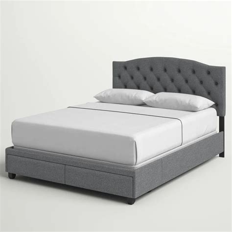 Islais Tufted Upholstered Low Profile Storage Platform Bed King