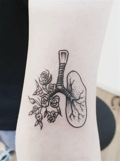 50 Creative Anatomical Lung Tattoos Give You Energy Tattoos Lunges