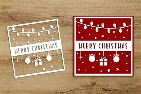 Paper Cut Christmas Cards Svg Design Bundle