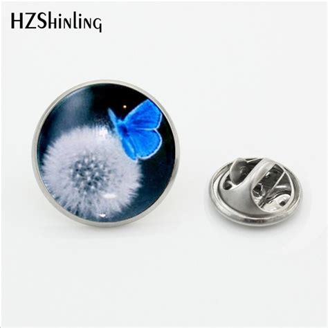 New Fashion Butterfly Lapel Pins Handmade Glass Dome Butterfly And