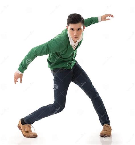 Asian Guy With Dramatic Pose Stock Photo Image Of Casual Korean