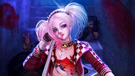This animated harley quinn fan art looks absolutely gorgeous! Artwork Harley Quinn 2019, HD Superheroes, 4k Wallpapers, Images, Backgrounds, Photos and Pictures