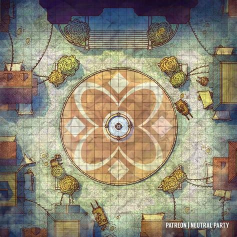 City Hall Square Battlemaps Dungeons And Dragons Fantasy City