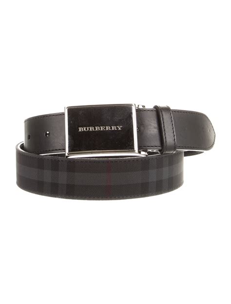 Burberry House Check Pattern Canvas Waist Belt Black Belts