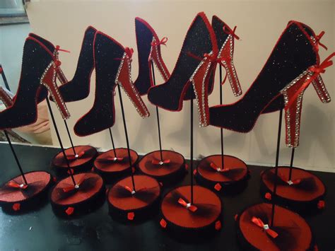Ten Stiletto Shoe Centerpiece Shoe Party Table Decorations