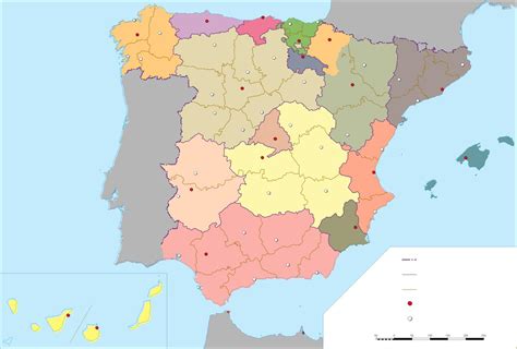 Mapa Político Mudo De España Tamaño Completo Ex