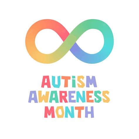 Premium Vector Autism Awareness Month Card Infinity Symbol Of Autism