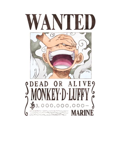One Piece Wanted New Bounty Poster Monkey D Luffy Gear 5 Joy Boy