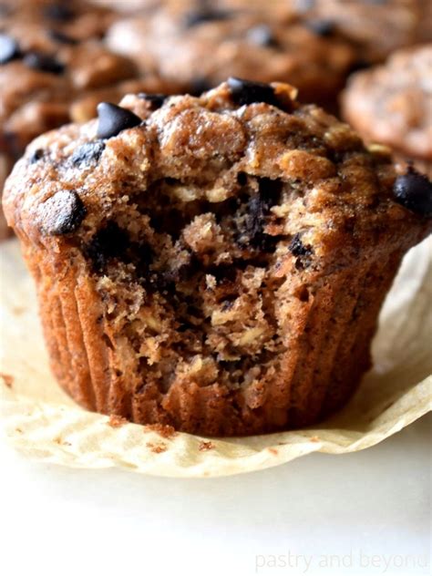 Banana Oatmeal Chocolate Chip Muffins Pastry Beyond