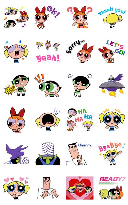 Line Official Stickers The Powerpuff Girls Animated Stickers Example