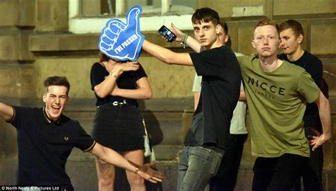 Thousands Of Drunken Students Celebrate A Level Results Daily Mail Online