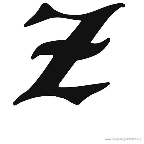 Old English Font Letter Z