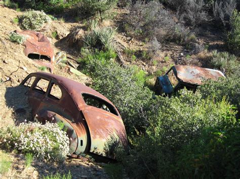 Sunken Cars At An Abandoned Tungsten Mine In Western Arizona Oc
