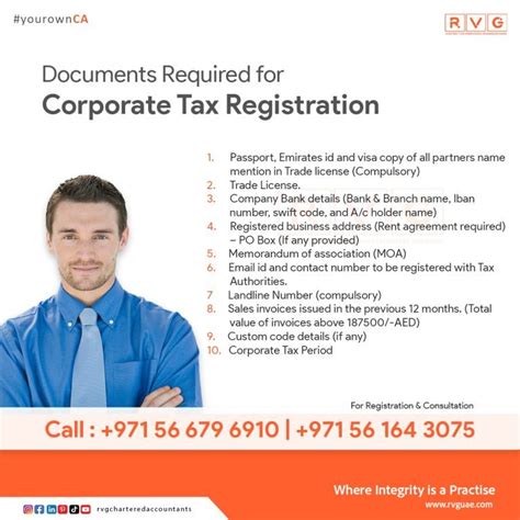 Documents Required For Corporate Tax Registration Rvg Ca