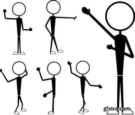 Cartoon Stick Figures Characters Vectors Gfxtra