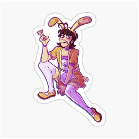 Bunny Maid William Afton Sticker For Sale By Alanawdoesart Redbubble