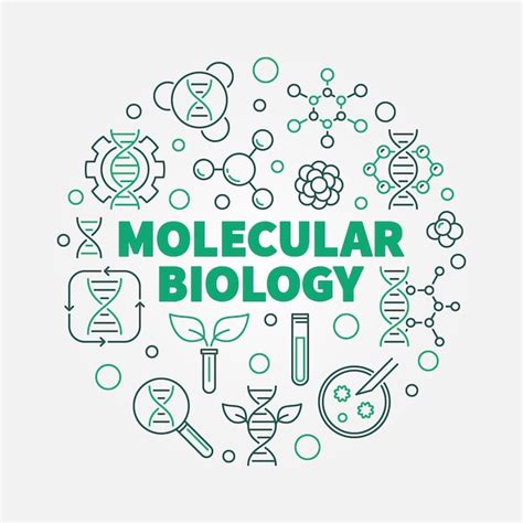 Premium Vector Vector Molecular Biology Round Concept Illustration In