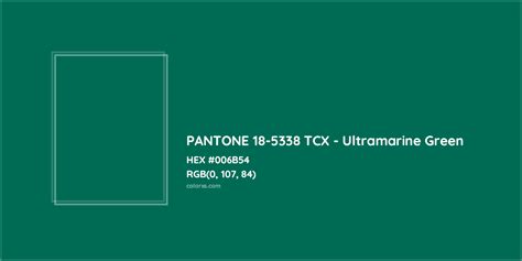 Pantone 18 5338 Tcx Ultramarine Green Complementary Or Opposite Color