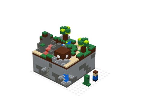 Lego Minecraft Micro World 21102 From Bricklink Studio Bricklink