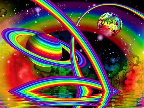 Psychedelic Rainbow Psicodelia Levels Colors Rainbow Reflection