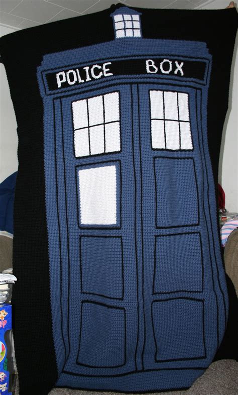 Doctor who support our time lords micro raschel throw blanket 50 by 60. TARDIS blanket - CROCHET
