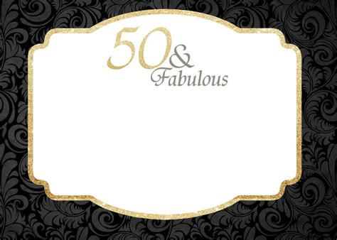 Free Printable 50th Birthday Invitations Template Download Hundreds