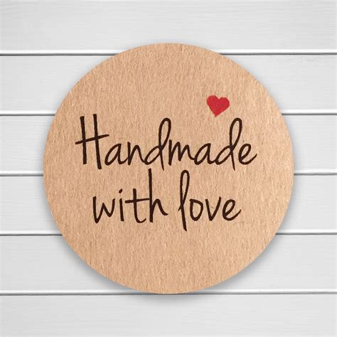 Handmade With Love Stickers Etsy Packaging Etsy Branding