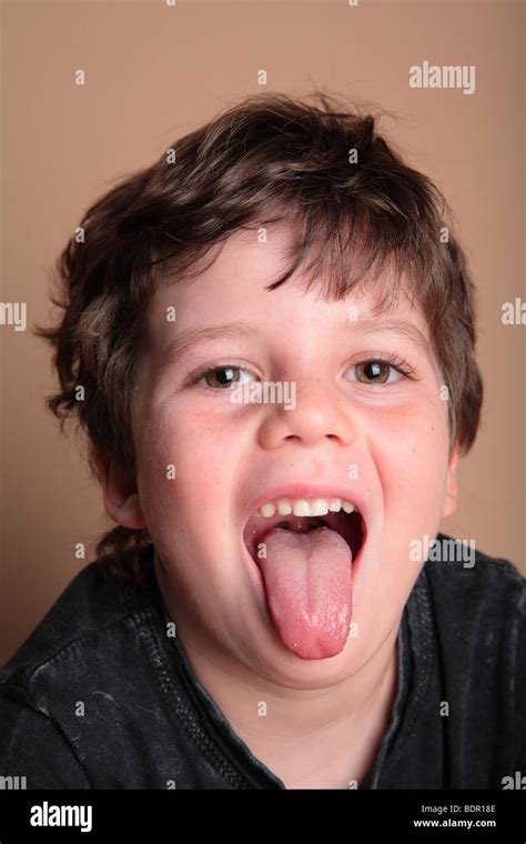Young Boy Making Faces Stock Photo Alamy