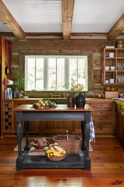 Easy Rustic Country Kitchen Decor Rustic Cabin Kitchens Log Cabin