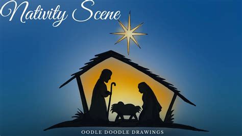 How To Draw Baby Jesus In A Manger Nativity Scene Youtube