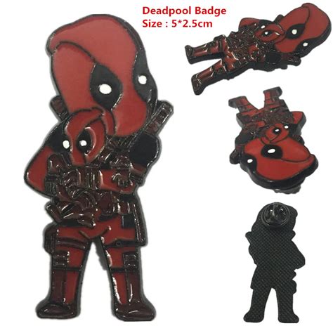High Quality Marvel Deadpool Zinc Alloy Badge Enamel Pins And Brooches