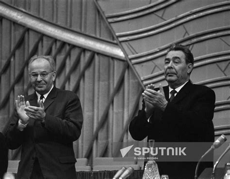 Leonid Brezhnev and Gustáv Husák Sputnik Mediabank