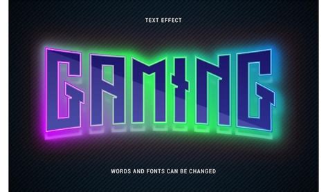 Premium Vector Colorful Glowing Gaming Text Effect Editable Eps Cc