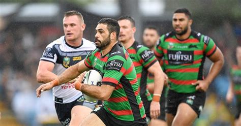 Keaon koloamatangi of the rabbitohs is tackled during the round 14 nrl match between the north queensland cowboys and the south sydney rabbitohs at qcb stadium on august 15, 2020 in townsville, australia. Rabbitohs v Cowboys - Round 16, 2018 - Match Centre - NRL