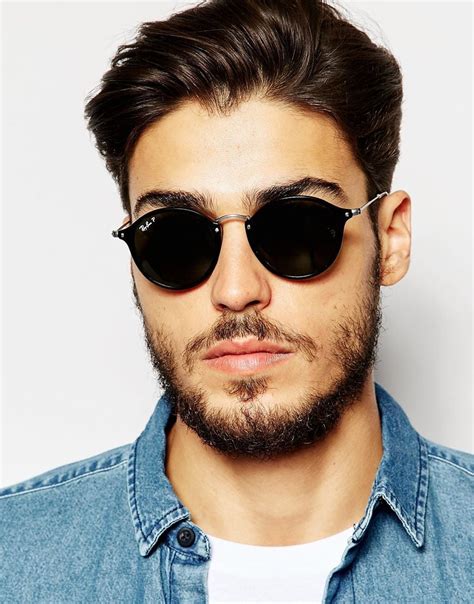Ray Ban Round Sunglasses Rb2447 In Black For Men Lyst