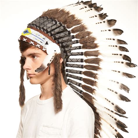 buy inspired indian headdress mh006 native american chief hat hand made indian war bonnet 36