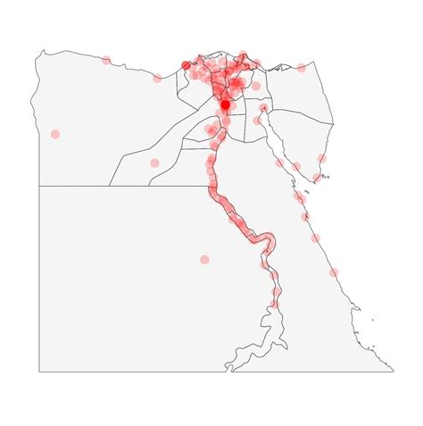 population density map of egypt cities and towns map