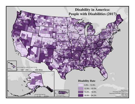 Maps Of Disability Rates By County Rtcrural