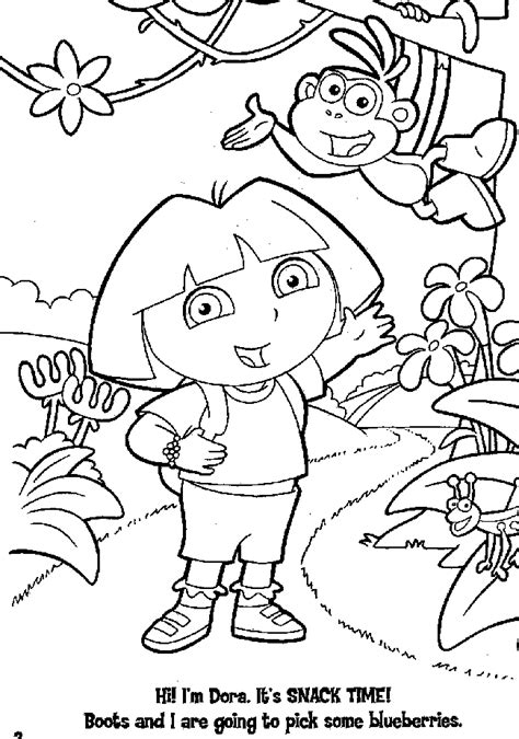 dora and diego coloring page coloring home