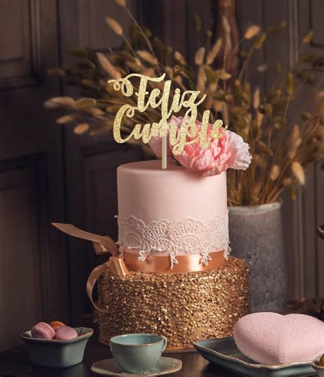 Feliz Cumpleaños Cake Topper Happy Birthday Spanish Cake Etsy In 2021