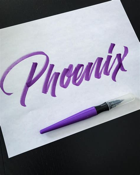 Phoenix Alphabet Fonts Typography Lettering Phoenix Pen