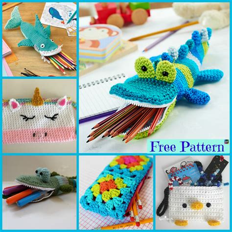 8 Cutest Crocheted Pencil Case Free Patterns Diy 4 Ever