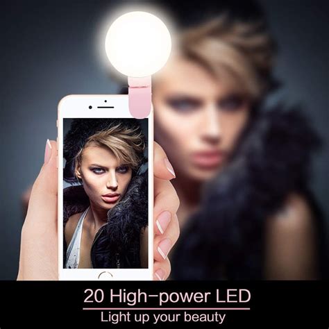 Rechargeable Fill Light 10 Led Camera Enhancing Photography Selfie Ring
