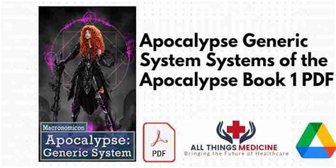 Apocalypse Generic System Systems Of The Apocalypse Book 1 Pdf Free
