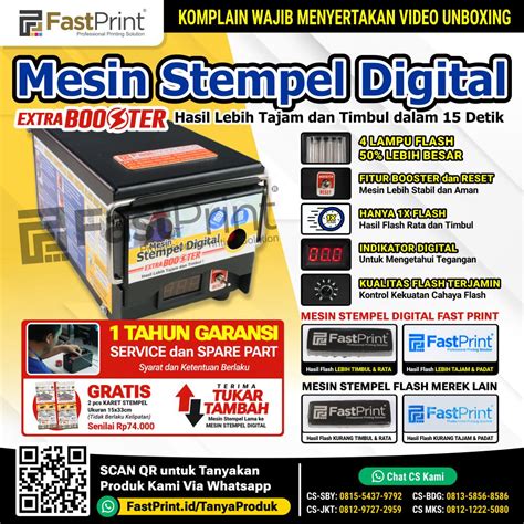 Mesin Stempel Flash Digital Extra Booster Fast Print Indonesia